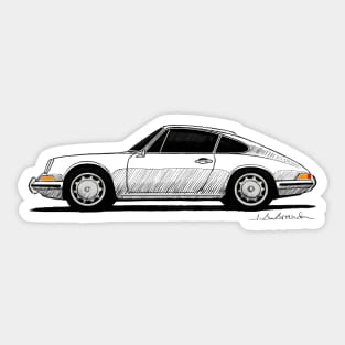 My drawing of the classic German coupe Sticker